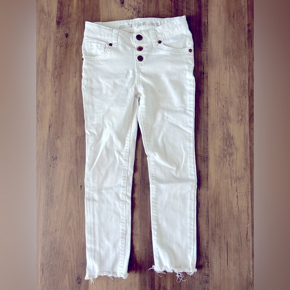 Cat & Jack High Rise White Jeans